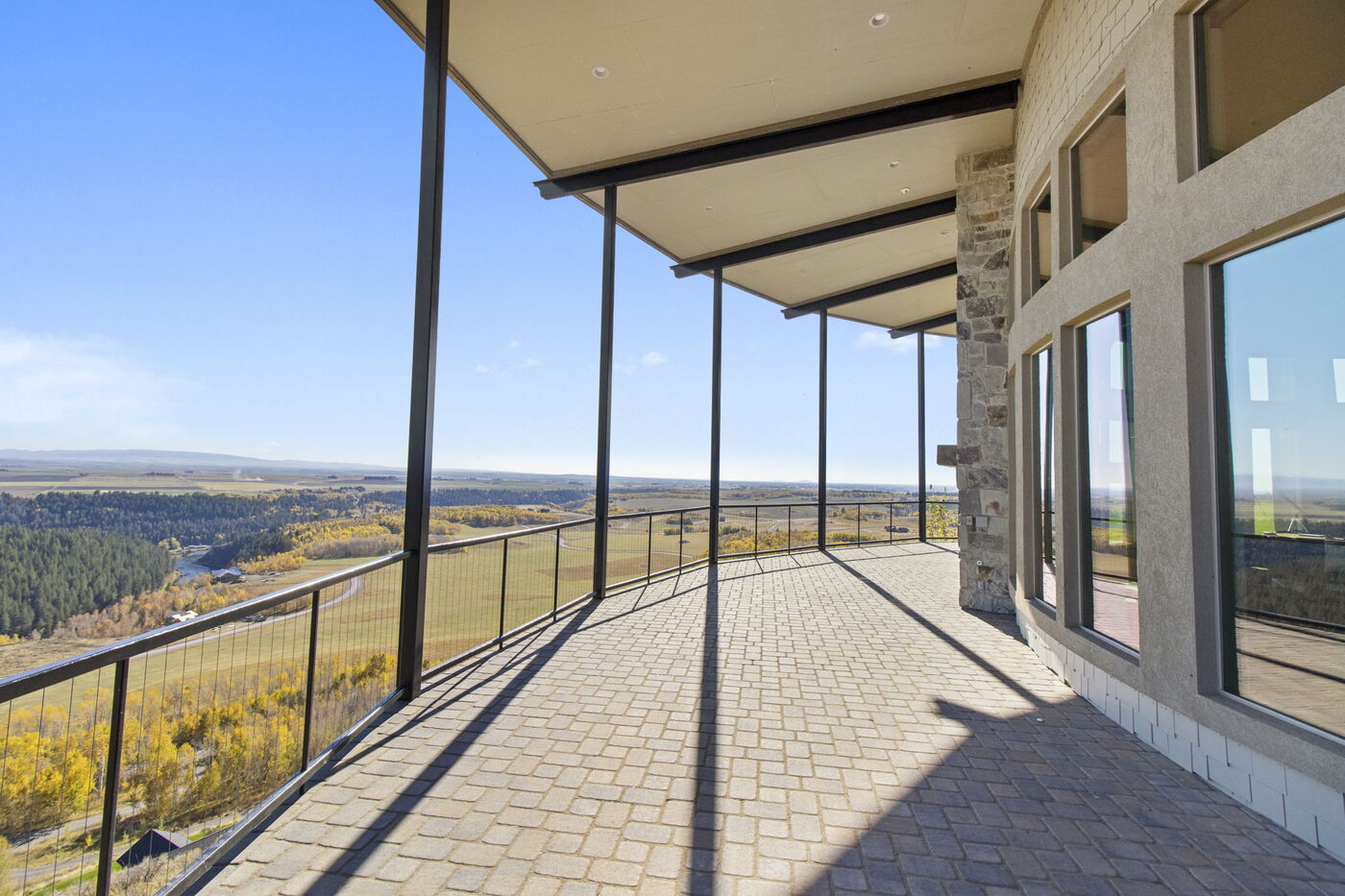 Teton View Retreat — Both Domes — wraparound balcony overlooking the valley fields