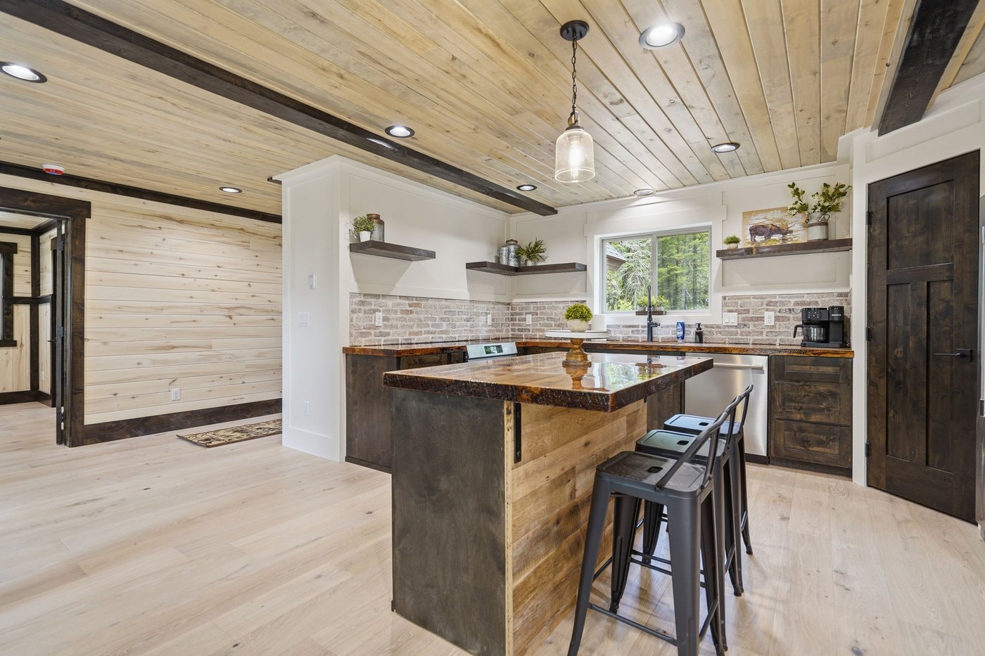 The Treehouse — kitchen island with butcher block counter